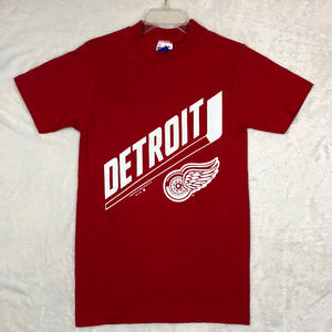 Vtg NHL Detroit Red Wings Mens Hockey T Shirt M